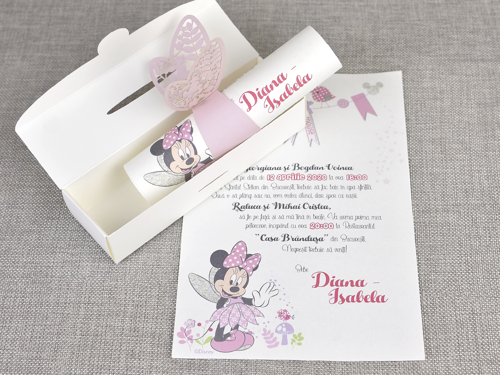 Invitatie Botez Minnie 15708 Invitatie Ro Elige Calidad